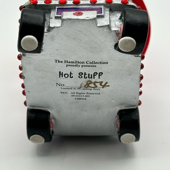 Red Hat Society Glamour Golf Cart The Hamilton Collection Bear Figurine W/Cert - Picture 7 of 8